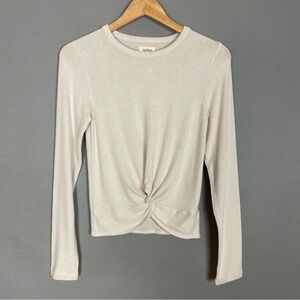 UpWest Resort and Mercantile Sweater XS Off-White Cream Twist‎ Front